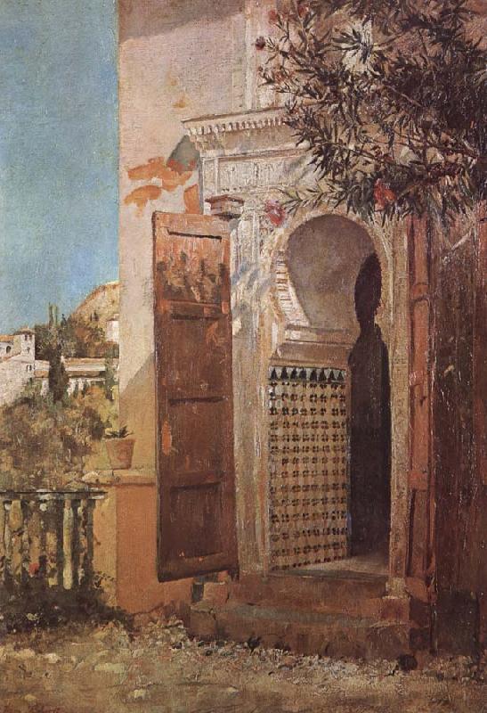Tom roberts Moorish Doorway,Granada Sweden oil painting art